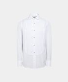 White Piqué Tailored Fit Tuxedo Shirt